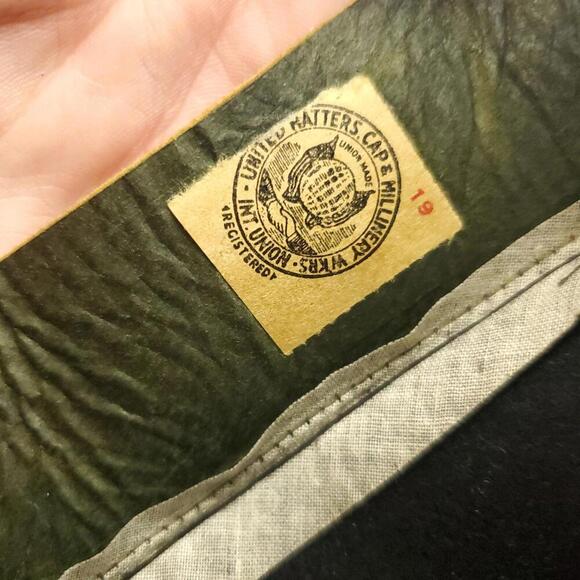 Vintage Royal Stetson Hat Union Made Bowler 50s 60s Rounded Top Fedora Black - Picture 8 of 11